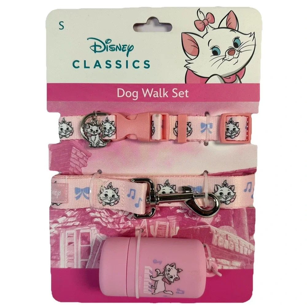 Disney Aristocats Marie Dog Collar Leash Set Pink Small Pet CultureFly